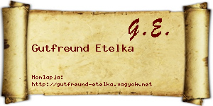 Gutfreund Etelka névjegykártya